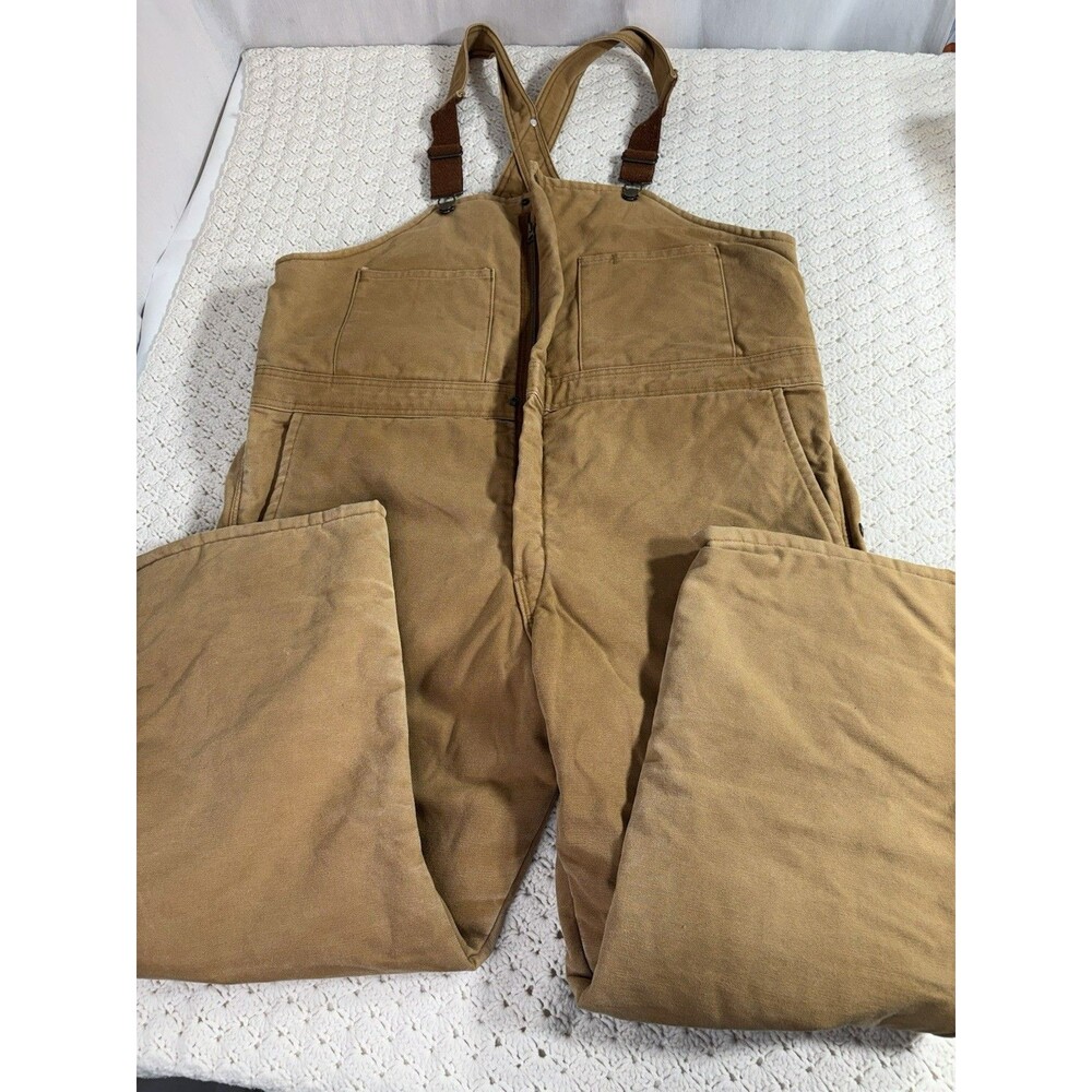 Walls Blizzard Pruf USA Canvas Insulated Bib Overalls XL Short 42-44
